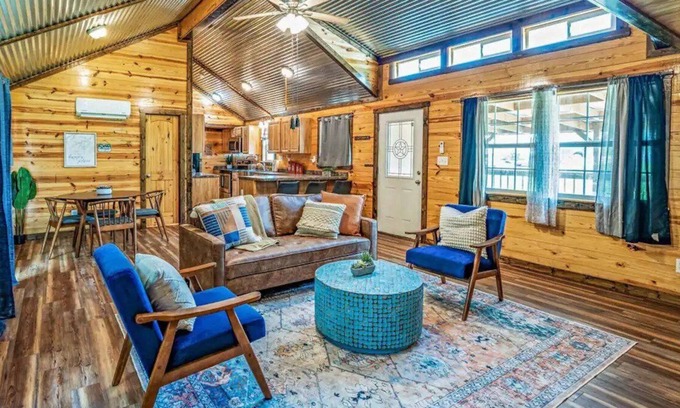 Quitman Cabin | Just a short walk away from a beautiful lake w/ room for up to six guests!
