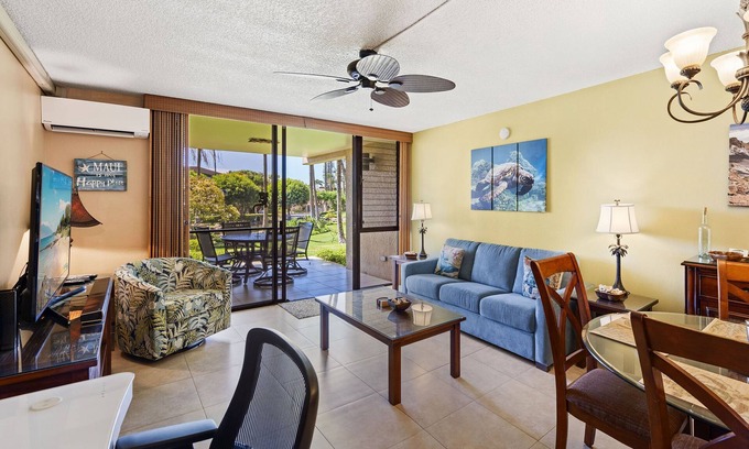 Kihei Condo | Kamaole Sands 10-113 - Ocean View, Ground Level, Stunning Renovation, Split-AC!