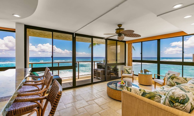 Poipu Condo | Kauai Vacation Rental - Kuhio Shores 319–Oceanfront, Sunset Views, A/C!