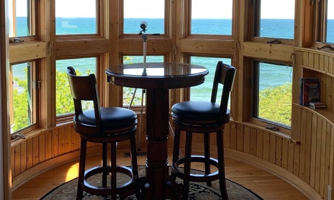 Allouez Resort | Keweenaw Castle Resort: The Turret Suite on the Shore of Lake Superior