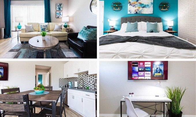 San Carlos House | King Bed| Full Kitchen |55"TVs|Fast Wi-Fi | |W/D