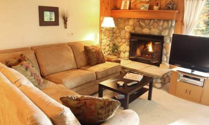 Harbor Springs Condo | Kitchen, Stone Fireplace, Jacuzzi. Trout Creek Condo #82 - 2 Bedrooms 2 Baths. Pools, Tennis, Hiking