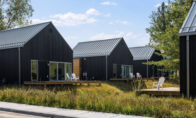 Acme House | KOTI 6 (Two Bedroom) Traverse City's Scandinavian Cabins, vacation home on TART & mins to Traverse C