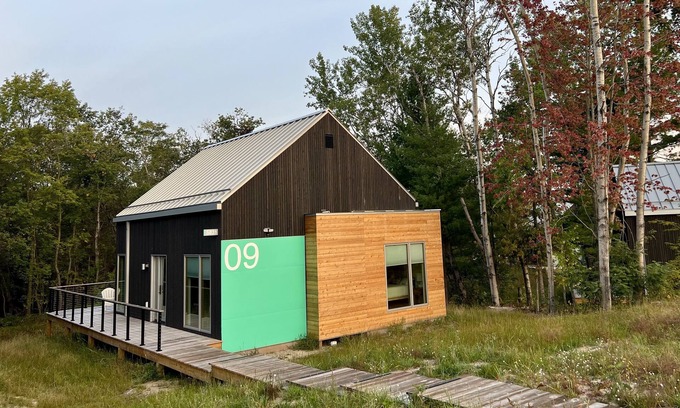 Acme Cabin | KOTI 9 (Two Bedroom) Traverse City's Scandinavian Cabins, vacation home on TART & mins to Traverse C.
