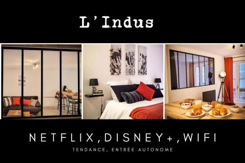 Villefranche-de-Rouergue Apartment | L'Indus 3 étoiles Wifi, Netflix, Disney, Coeur de Bastide