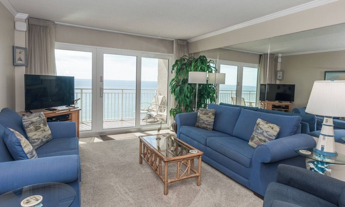 Gulf Lagoon Beach Condo | L@k Great Deals - D1102 Panama City Beach Gulf Front, 3 pools, Covered parking area!