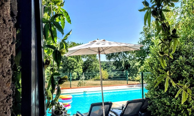Barbaste House | L'or et des landes HOUSE WITH SWIMMING POOL WITH VIEW OF THE FOREST