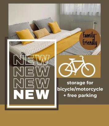 Osijek Apartment | LA CASA GRADSKI VRT modern family apartment with lockable bike storage