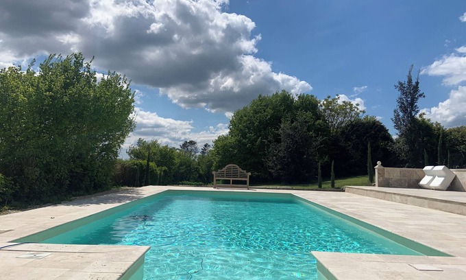 Celles Apartment | La Juliette, a cute studio in an old farmhouse on the side of a hill.