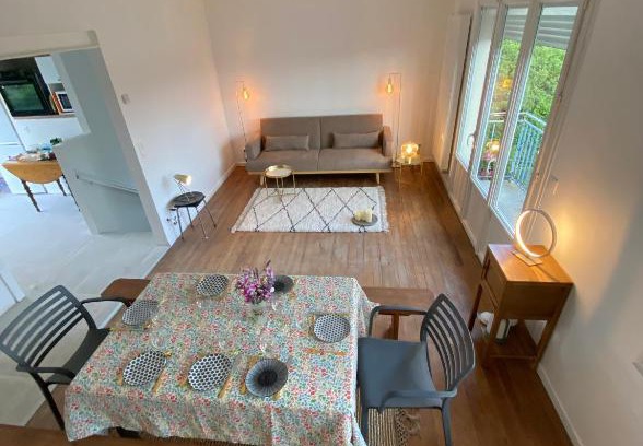 Blainville-sur-Mer House | La maison bleue vacance et jardin, la mer à 550 m