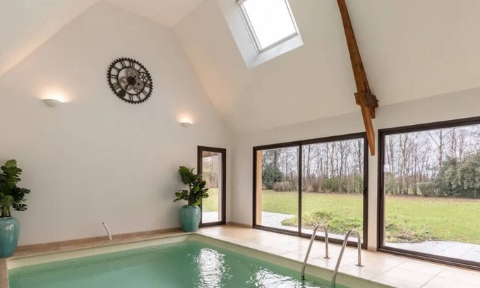 Gonneville-sur-Honfleur Villa | La Villa Diamanti 5★ | Pool, Jacuzzi, Sauna, Garden | 8 guests