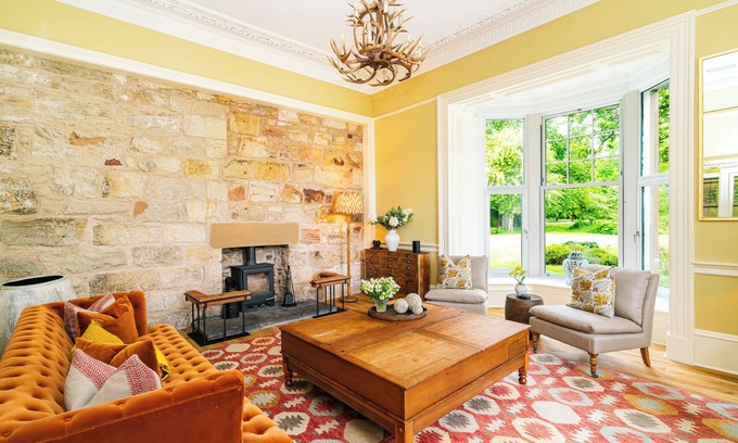 Maybole House | Ladyburn House: Luxury Ayrshire Country Retreat Hot Tub, Sauna, Gardens