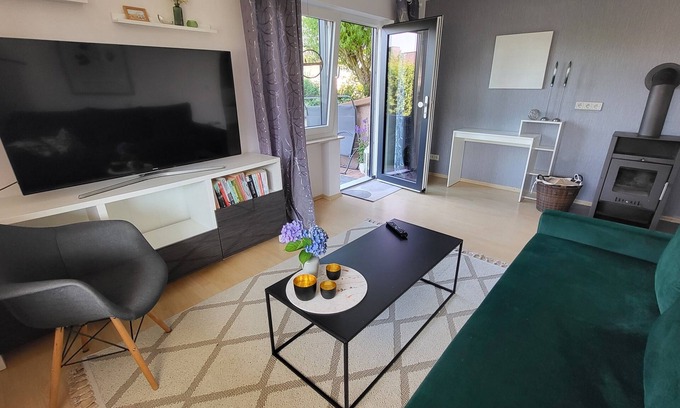 Rhein-Lahn-Kreis District Apartment | Lahnhöhen close to nature - two-room apartment, fireplace, garden, electric charging station