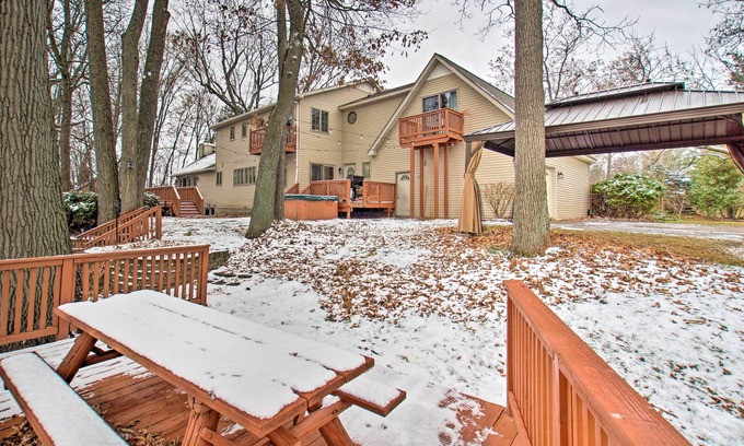 Ortonville House | Lake Access, Hot Tub & 2 Decks: Ortonville Retreat