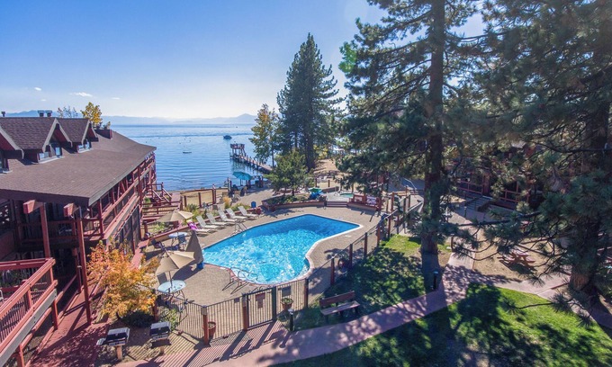 Tahoe Vista Apartment | Lake/Beach Front Resort - Pool, Hot Tub, BBQ+ U26