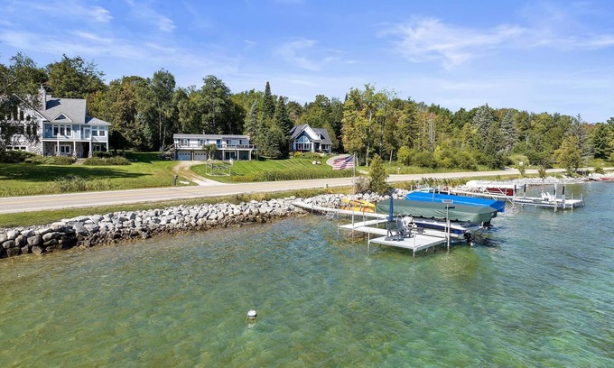 East Jordan House | Lake Charlevoix lakefront, 3 bedrooms, sleeps 8