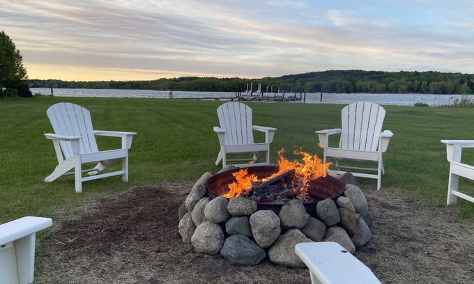 East Jordan House | Lake Charlevoix Waterfront - 4BR, 1.5BA - Dock - 2 acre lot