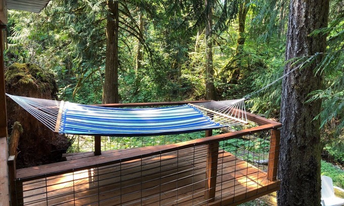 Hoodsport Cabin | Lake Cushman Cabin, Hot tub & Relaxing Creek.