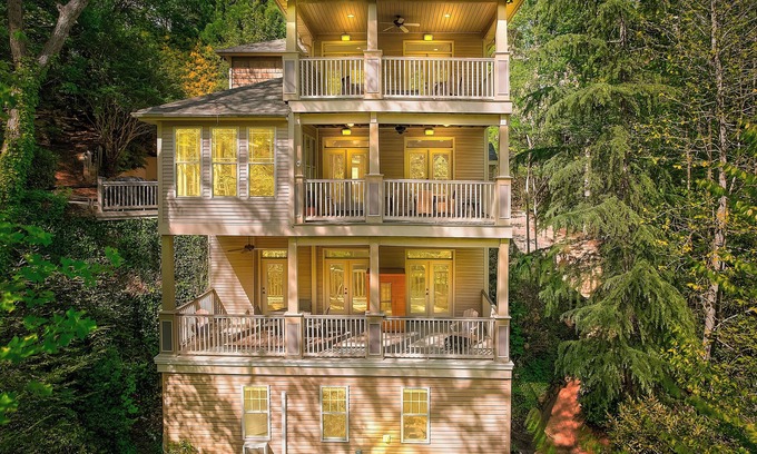 Lake Lure House | Lake Escape - 3,600 sq ft Waterfront Lake Lure, Behind Gate of Rumbling Bald
