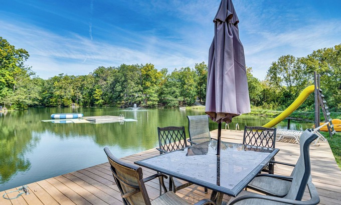 Scipio House | Lake Escape w/Hot Tub & Docks in Hope!