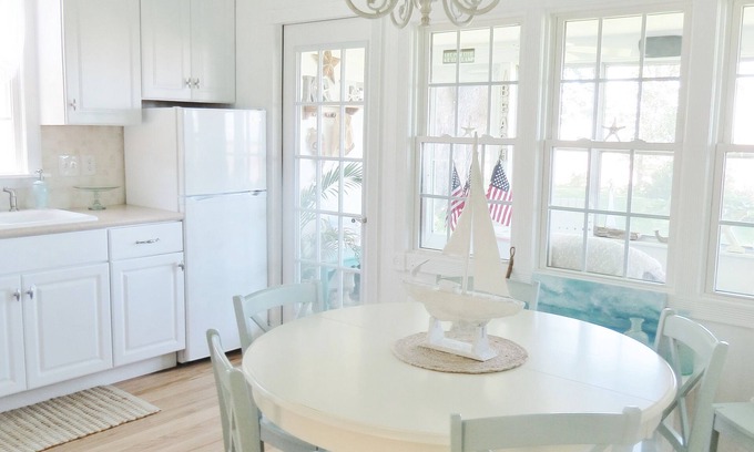 Vermilion House | Lake Front Cottage Home with Second Story Balcony Double Lot