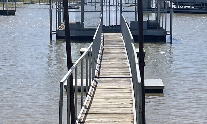 Eufaula House | Lake front retreat, covered boat dock, large deck , fenced play area, RV parking