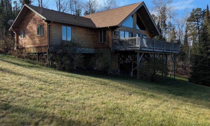 Northern Ontario Cabin | Lake front timber cottage amongst towering pines. Family and pet friendly