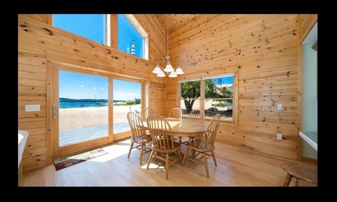 Mears House | Lake frontage, Dune beach sand from deck to water! One of a kind.