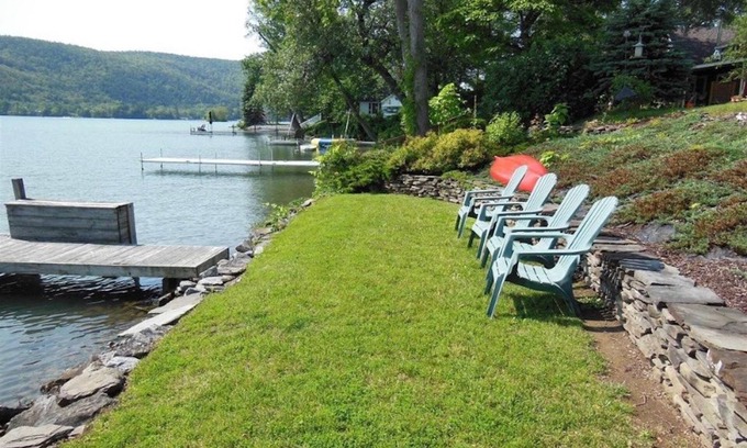 North Lake George House | Lake George Waterfront with Dock Space, fire pit and game room!