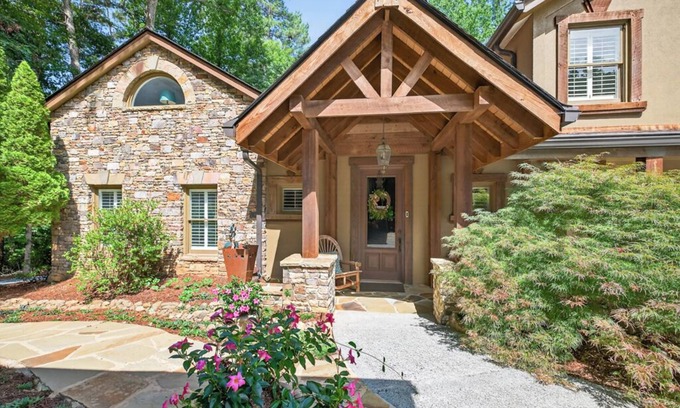 Buford House | Lake Home with Carriage House + Largest 2-Story Dock on Lanier