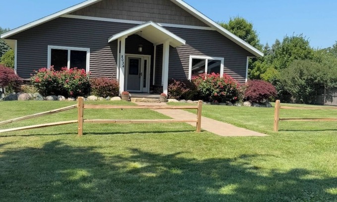 Silver Lake House | Lake House with Hot Tub, game room, huge yard, 1 mile from Silverlake Sand Dunes