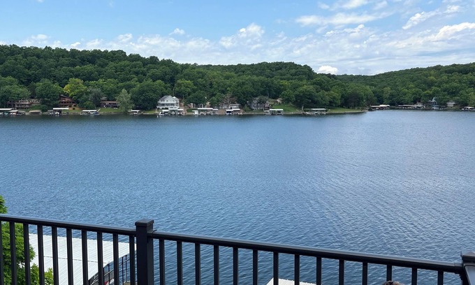 Barnett House | Lake house with three decks private dock and swim platform.