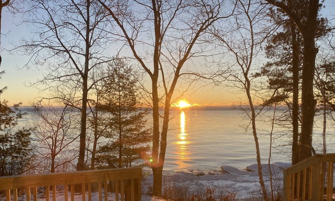 Greenbush Cabin | Lake Huron private Sugar Sandy beach with Cozy cabin!