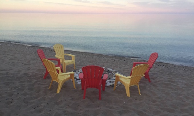Sturgeon Bay House | Lake Michigan Beach Home with Over 100’ of Private Sand Beach! Pets Welcome!