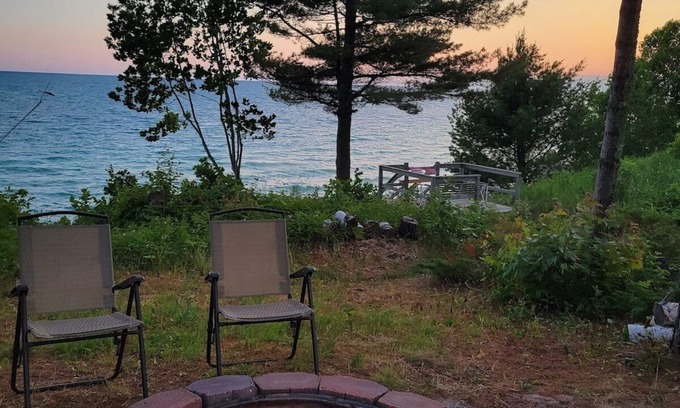 Brevort House | Lake Michigan Beachfront Home Near Mackinac Ferry