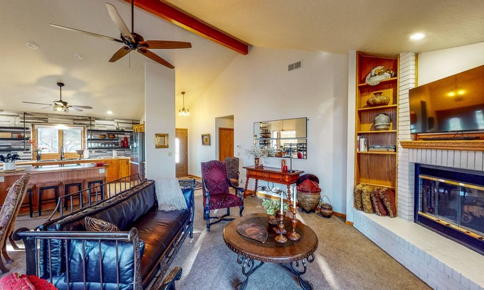 Greeley House | Lake-View Home with Gas Fireplaces, Deck & Grill, Dog-Friendly Yard