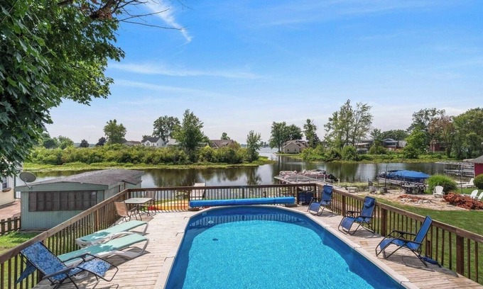 Enchanted Hills House | Lake Wawasee Retreat: private pool, hot tub & pier