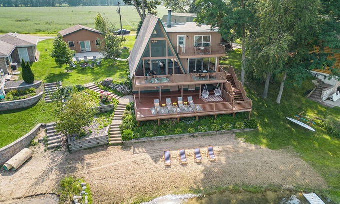 Decatur House | Lakefront A-Frame: Private Beach, Fire Pit, Kayaks, Paddleboards, & Boat Slip