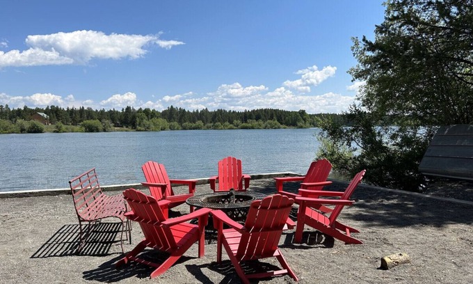 Island Park House | Lakefront cabin with private dock and fire pit - Hidden Bear Cabin