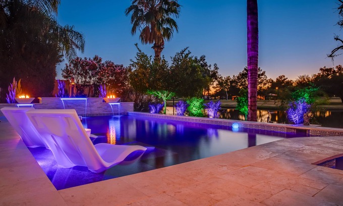 Ocotillo House | LAKEFRONT!FREE HEATED POOL,SPA. BOAT, KAYAK. EV charger. Ocotillo Chandler.
