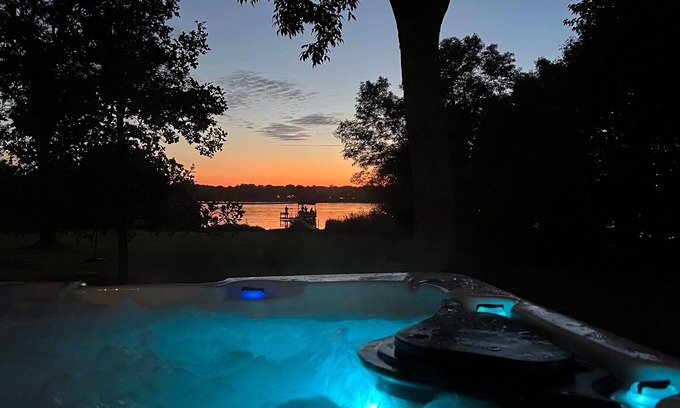Ramsey County House | Lakefront Getaway: Hot Tub, Firepit & Fireplaces! 3 Bedroom Home by RedAwning