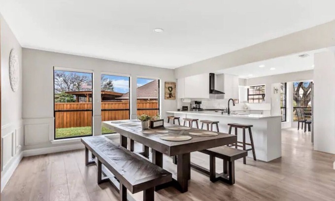 Rockwall House | Lakefront Home w/Game Room + outdoor oasis with firepit with a large king suite