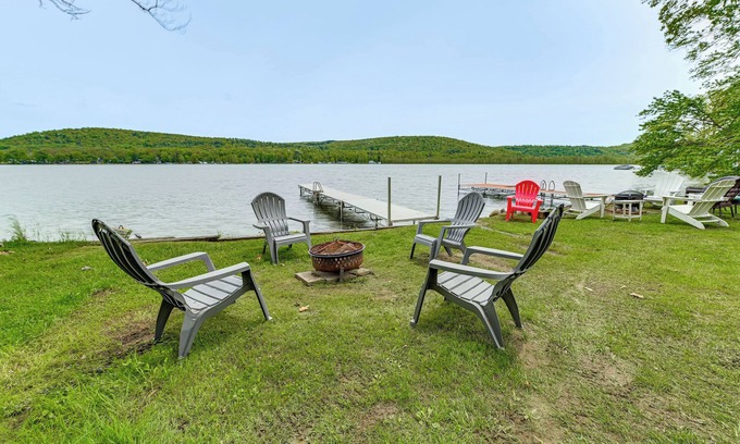 Town of Catharine House | Lakefront Home w/Private Dock in Alpine!