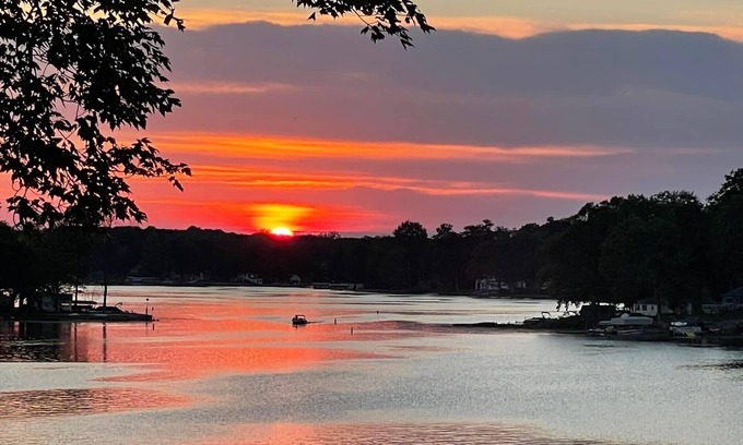 Plainwell House | Lakefront Home with Amazing Sunsets