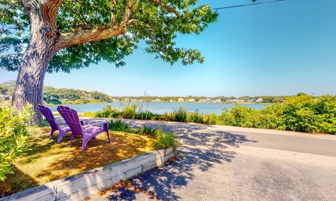 Falmouth Heights House | Lakefront home with beach views, WiFi, gas grill & patio - near beach