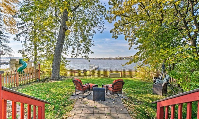 Fox Lake House | Lakefront Home with Game Room, Theater and Dock!