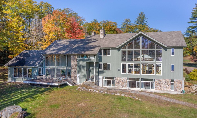Franklin House | Lakefront home with gym, game room, home theatre, & private beach with boathouse