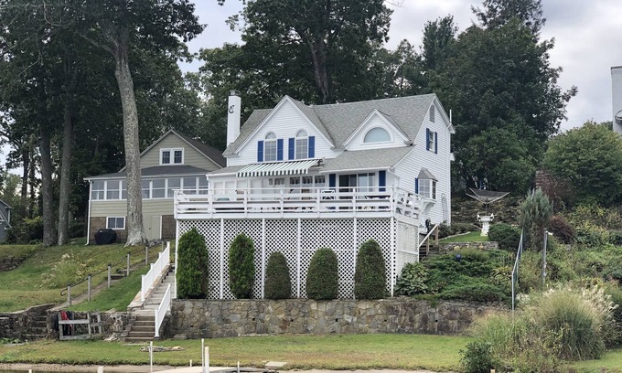 Coventry Lake House | Lakefront home with panoramic water views! Get away from it all on Coventry Lake