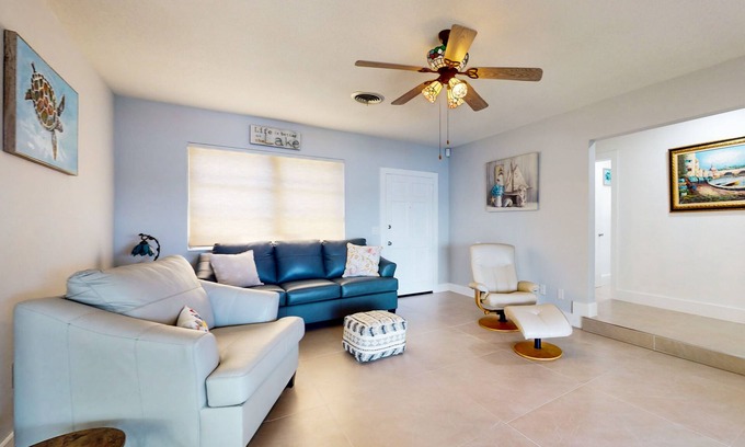 Sebring House | Lakefront Home With Private Hot Tub, Central AC and Beach Access