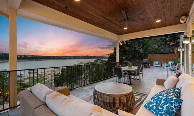 Point Venture House | Lakefront Home with Captained Part Boat, Private Dock, Beach, Game-room